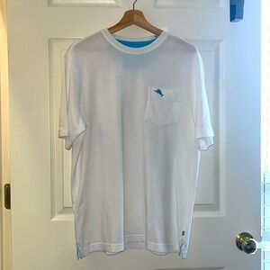 Tommy Bahama Men's T-Shirt Pocket Logo 100% Cotton White Sz Small